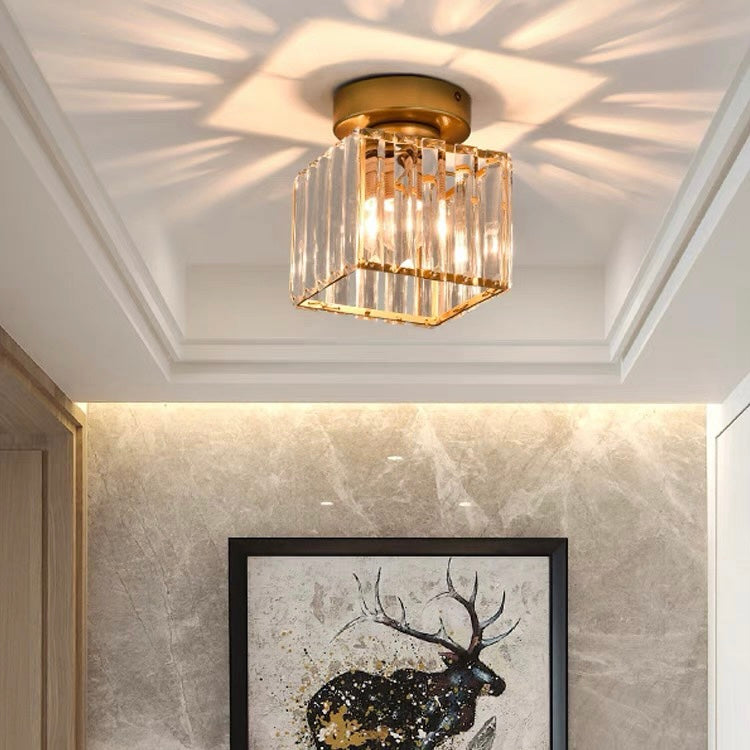 Semi-Flush kristallen plafondlamp