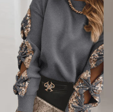 Pullover met ronde hals en lange mouwen