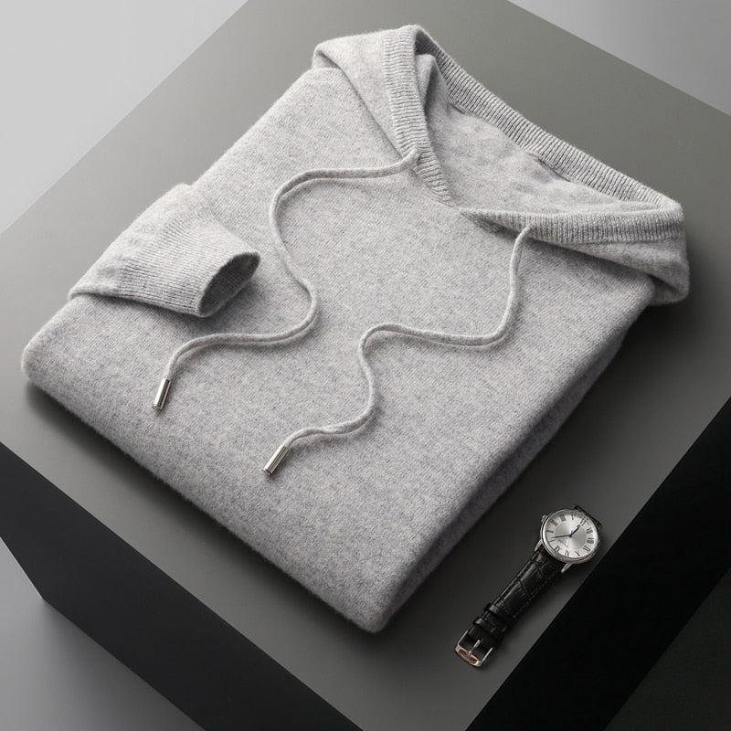 Heren hoodie van merinowol