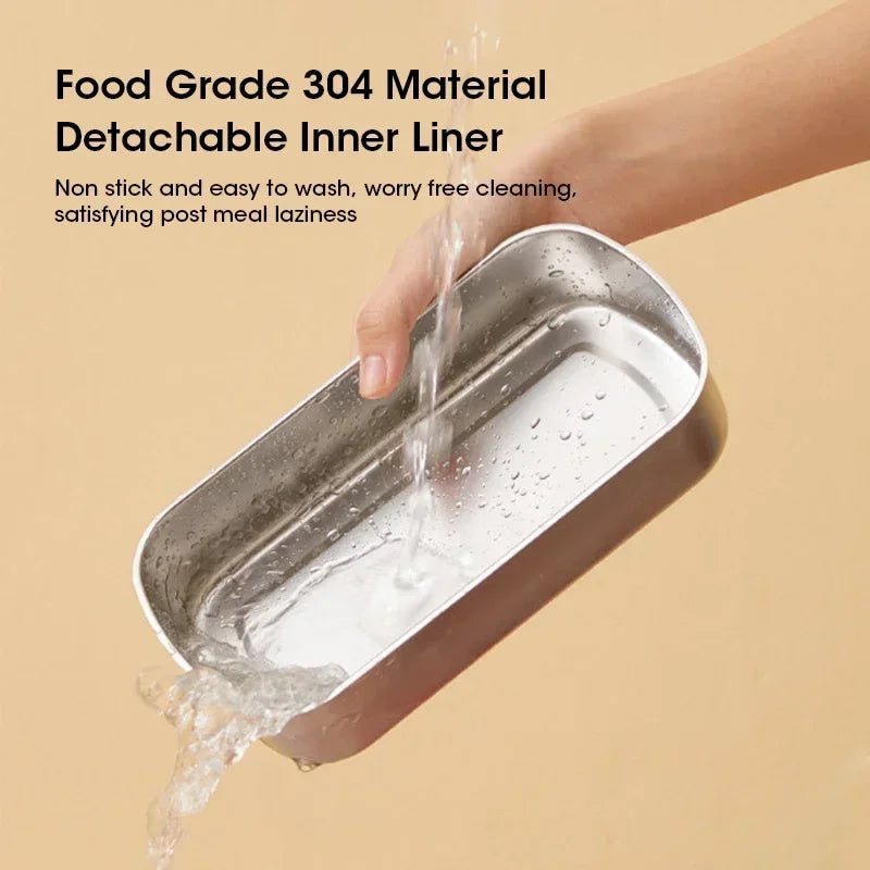 900ml draagbare elektrische lunchdoos voedselverwarmer met stoomfunctie