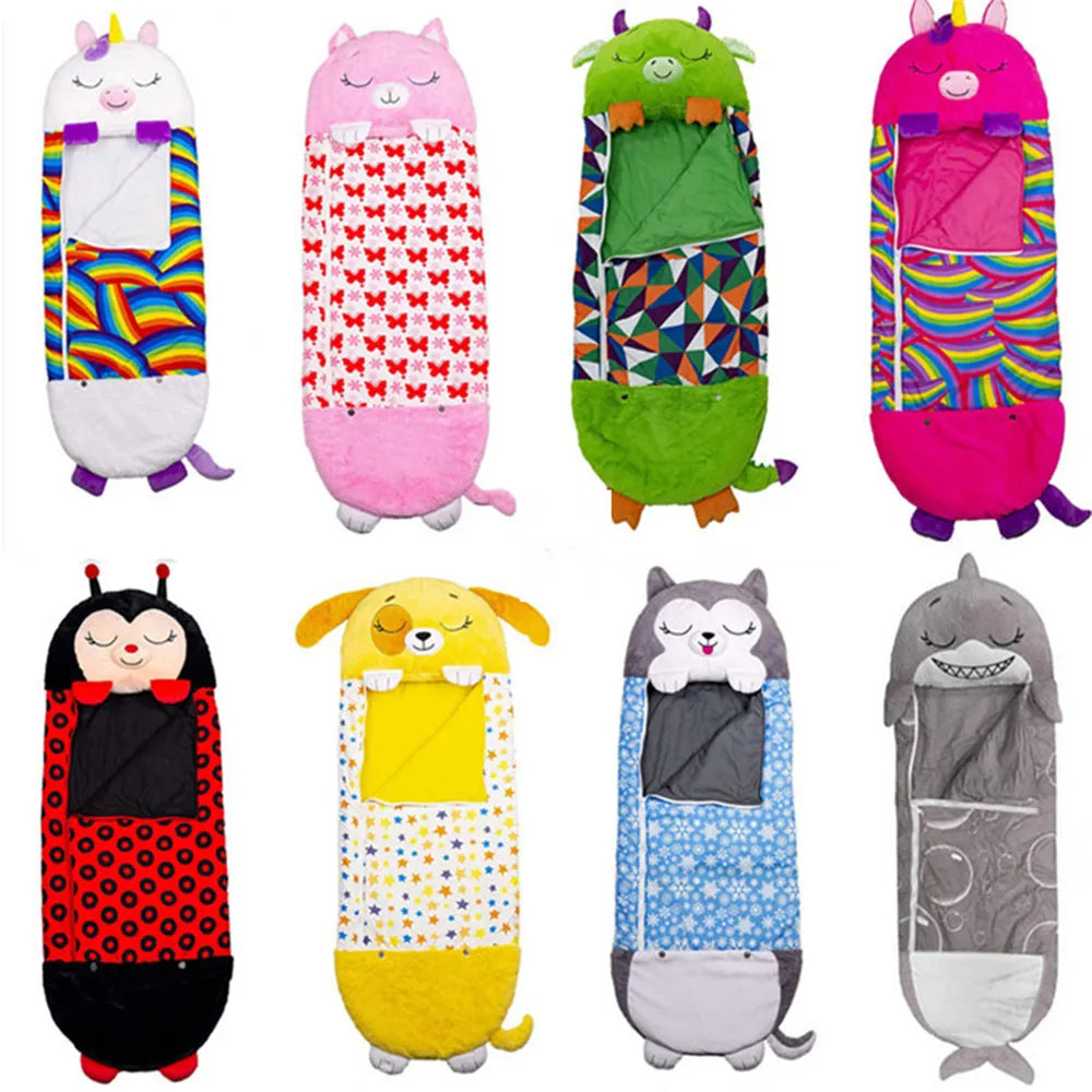 Opvouwbare kinderslaapzak in dierenvorm