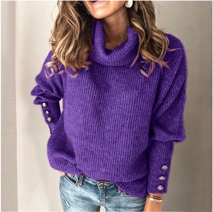 Sweater met knoopjes voor dames
