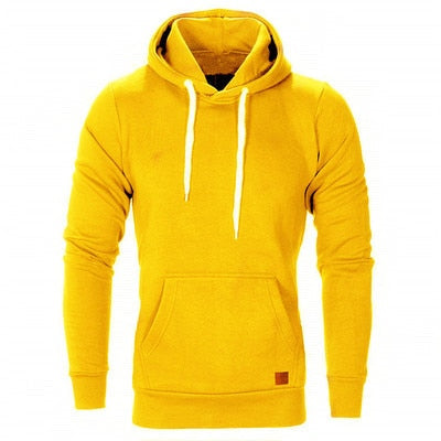 Casual hoodie voor heren - met buidelzak en wit koord