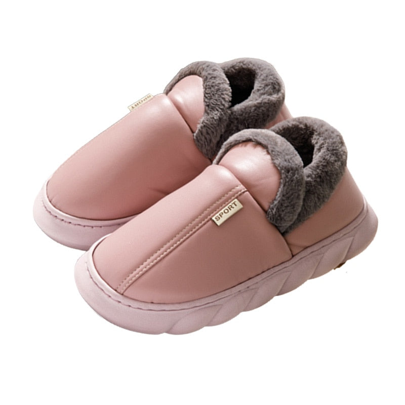 Warme winterpantoffels met imitatiebont