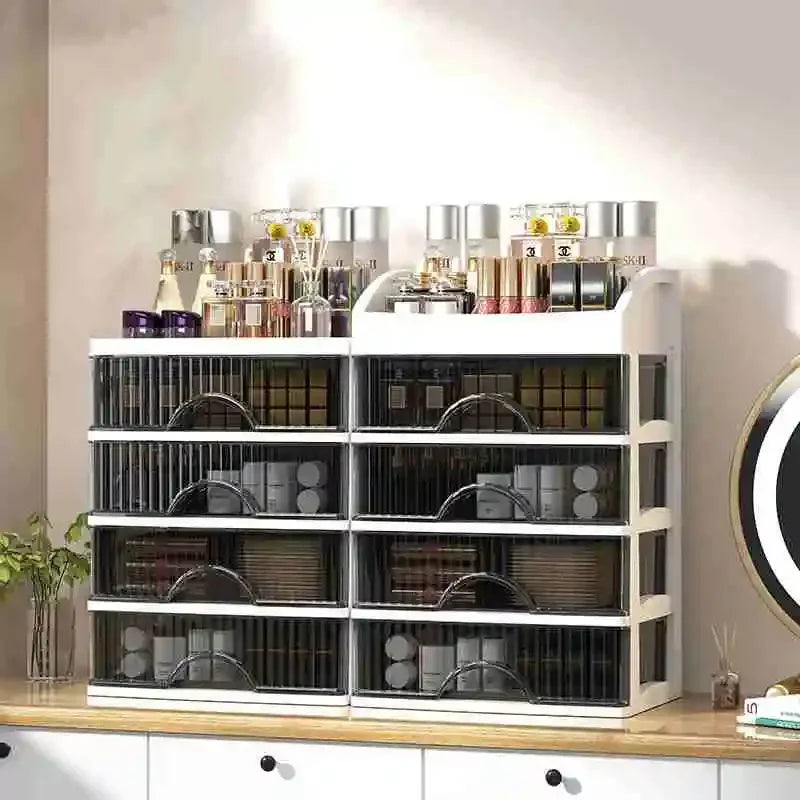 Transparante acryl make-up organizer