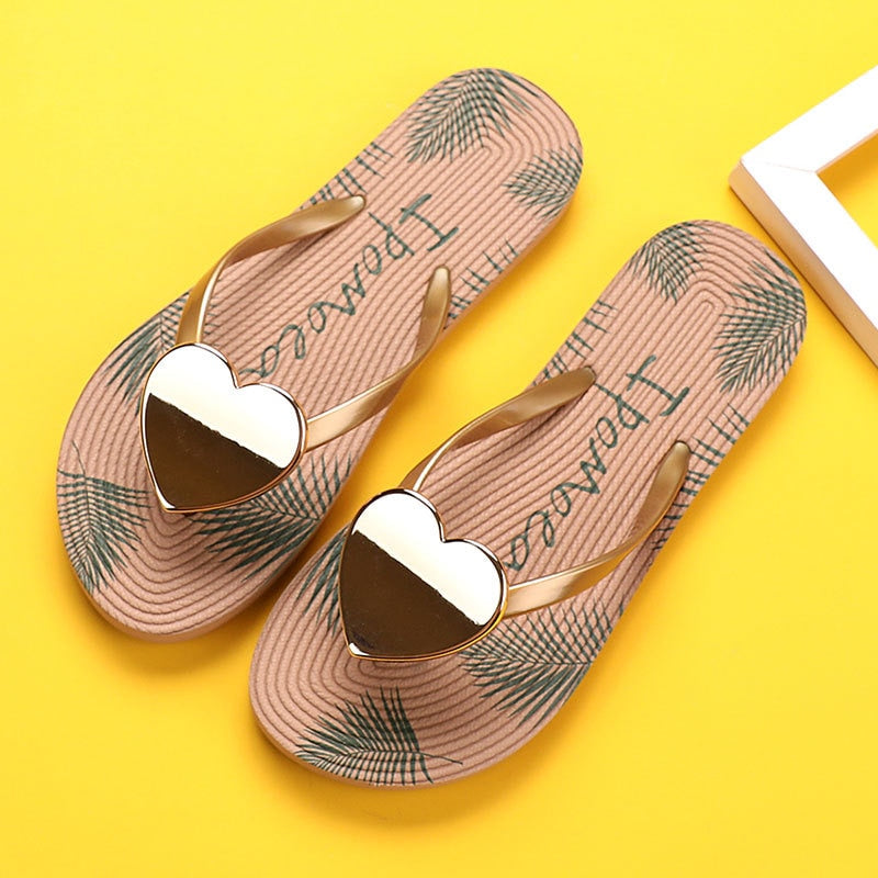 Dames teen slipper Love slides