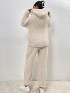 Ultra-Comfortabel teddy huispak met capuchon