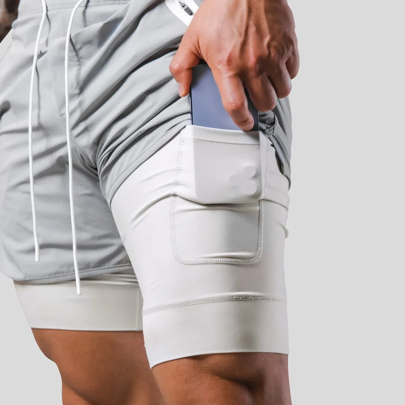 Berkan | 2-in-1 sportshort met binnen- en buitenzak