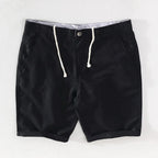 Herenshorts van linnen-katoen met knoopsluiting