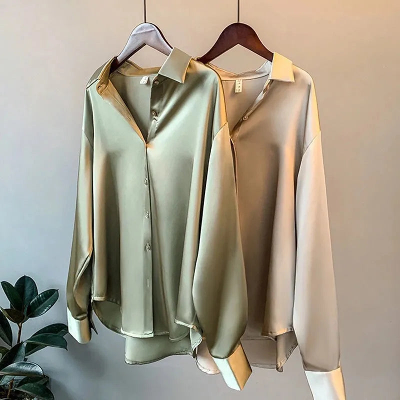Sheen damesblouse in een losse pasvorm