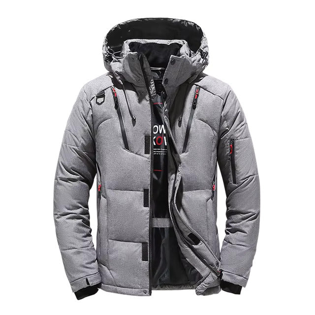 Korte gewatteerde winterjas met capuchon — afbeelding 6