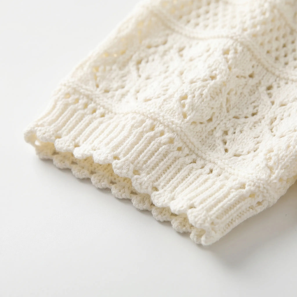 Gebreide blouse met korte mouwen