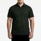 Gestructureerd poloshirt met korte mouwen