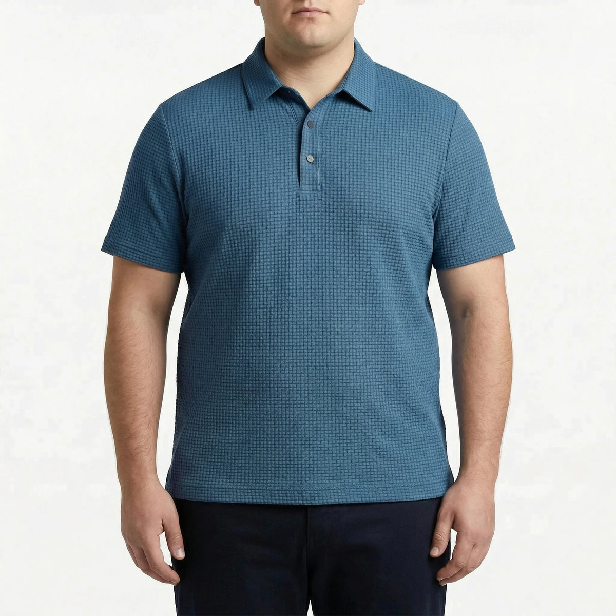 Gestructureerd poloshirt met korte mouwen
