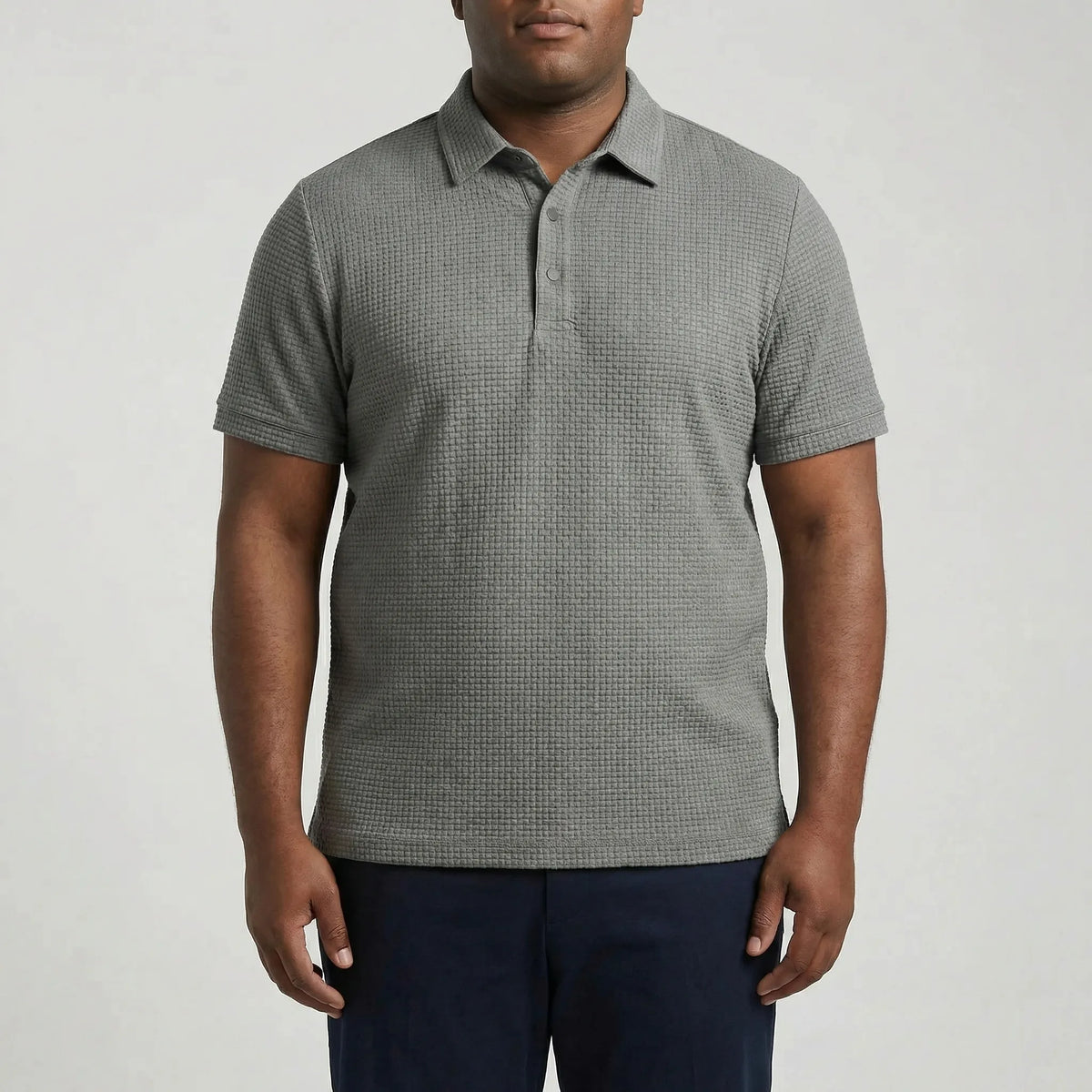 Gestructureerd poloshirt met korte mouwen