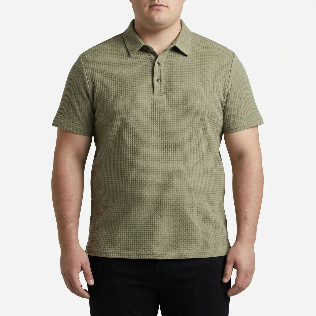 Gestructureerd poloshirt met korte mouwen
