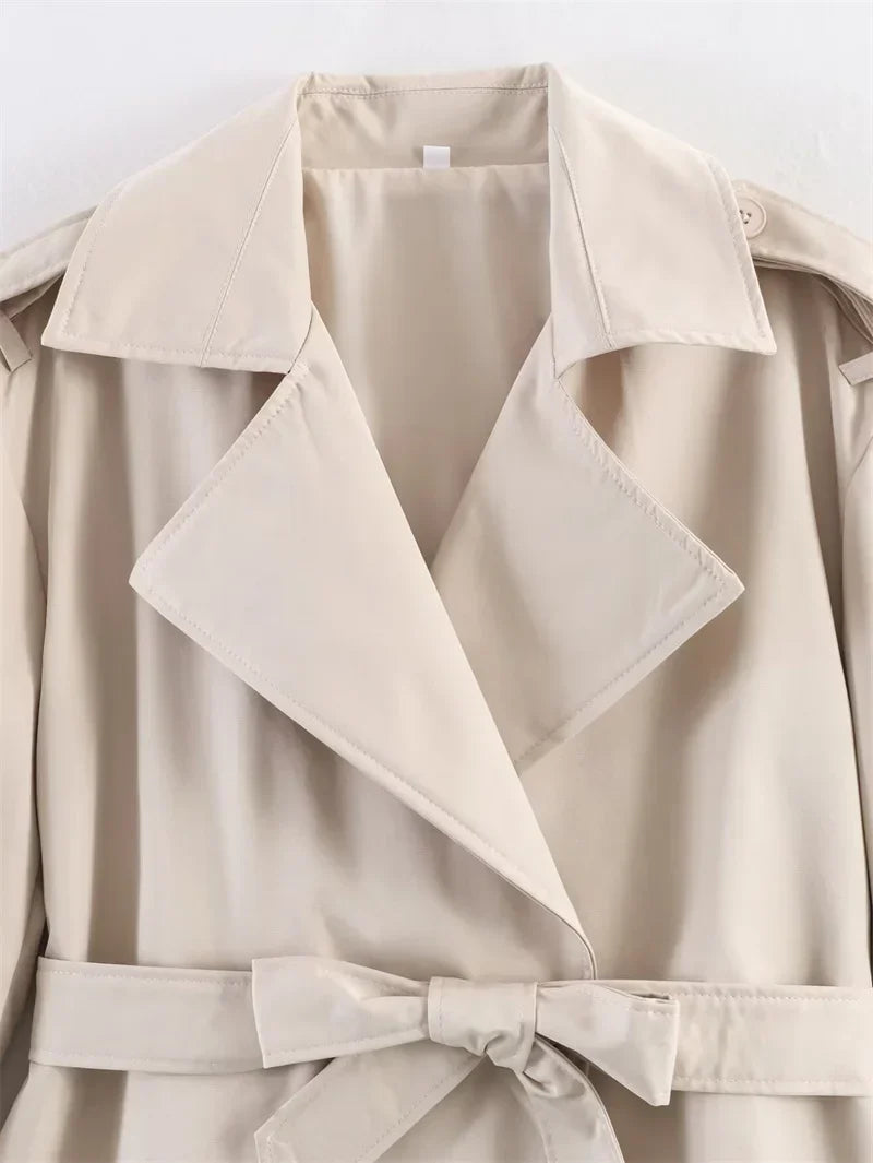 Short trenchcoat met ceintuur — afbeelding 21