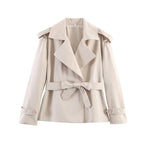 Short trenchcoat met ceintuur — afbeelding 33