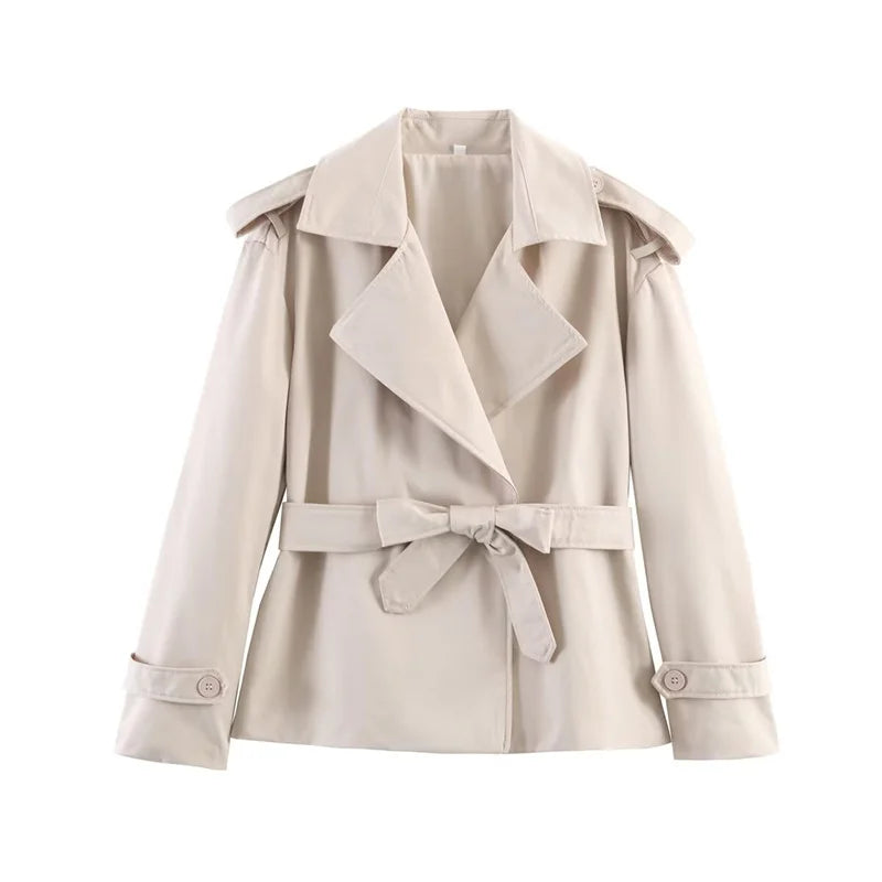 Short trenchcoat met ceintuur — afbeelding 33