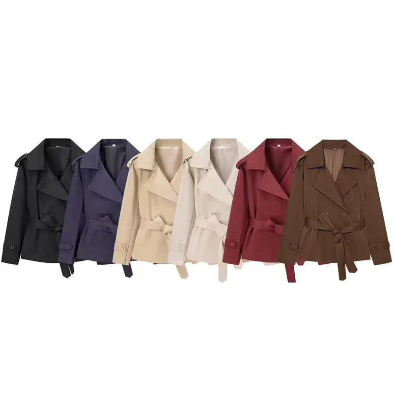 Short trenchcoat met ceintuur — afbeelding 6