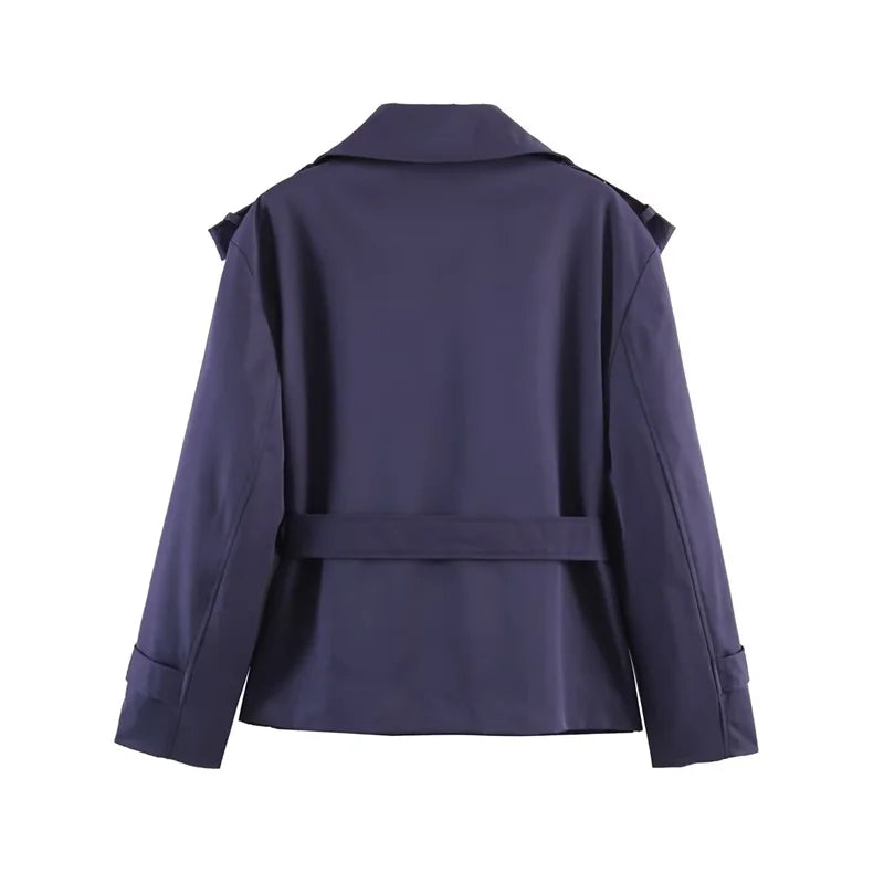 Short trenchcoat met ceintuur — afbeelding 8