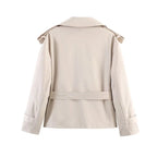 Short trenchcoat met ceintuur