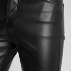 Skinny fit leren broek