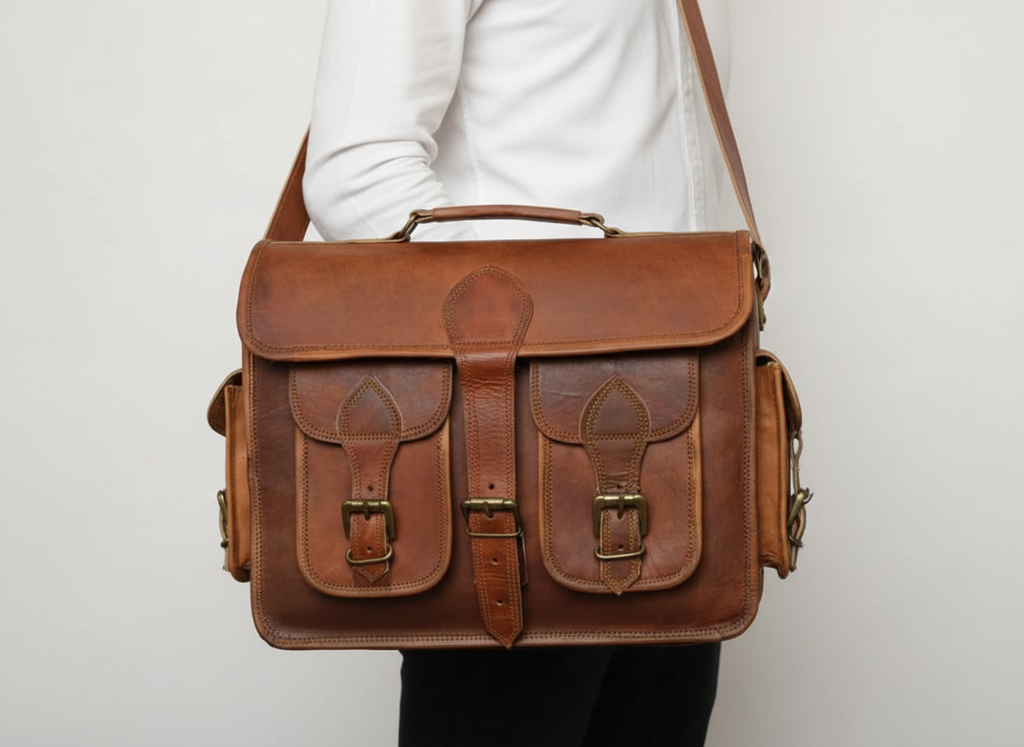 Leren schoudertas – Liva