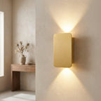 Slanke rechthoekige wandlamp