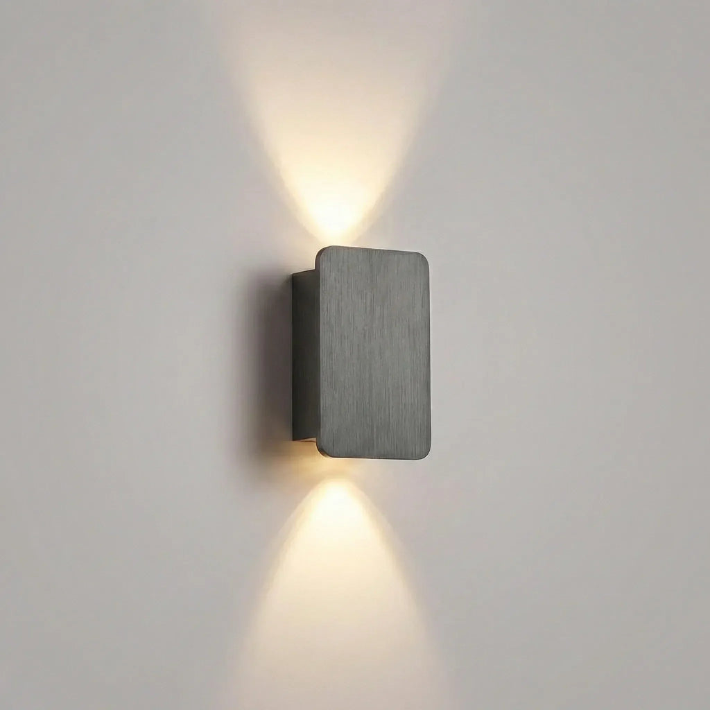 Slanke rechthoekige wandlamp