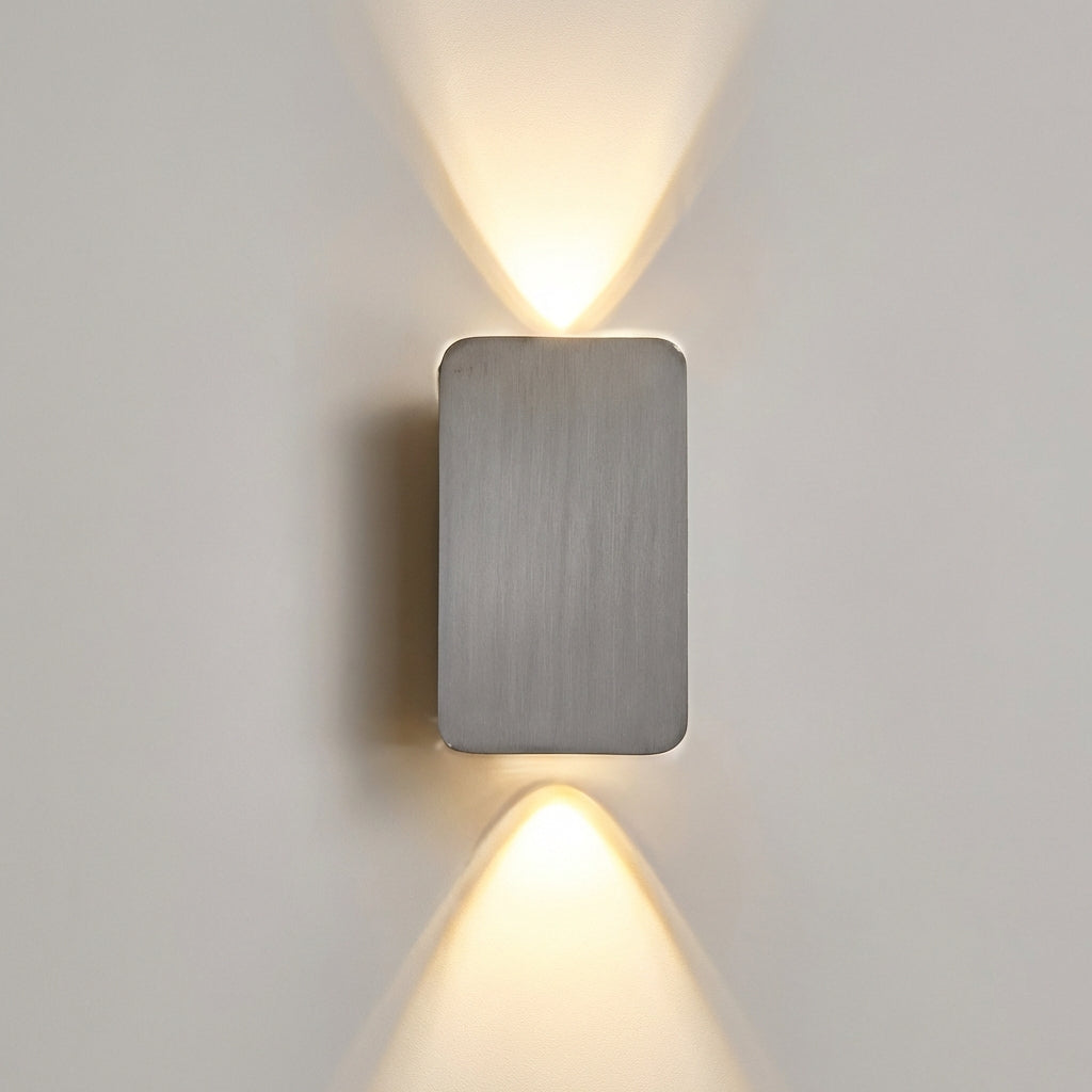Slanke rechthoekige wandlamp