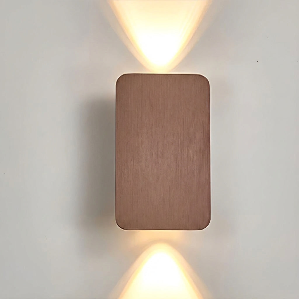 Slanke rechthoekige wandlamp