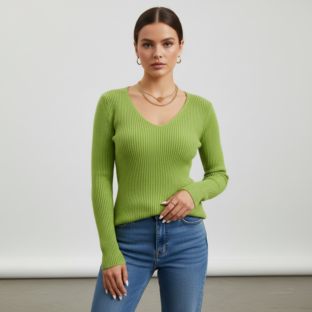 Slim fit breipullover