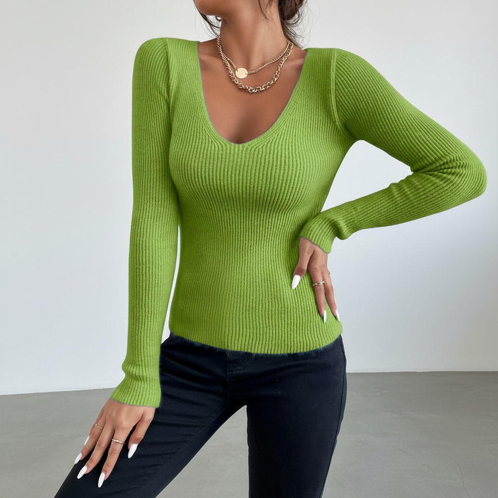 Slim fit breipullover