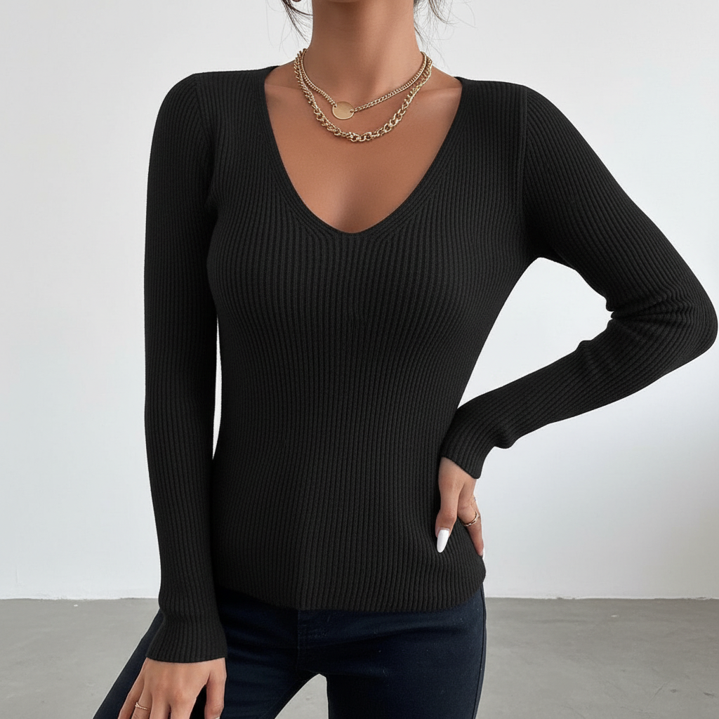 Slim fit breipullover