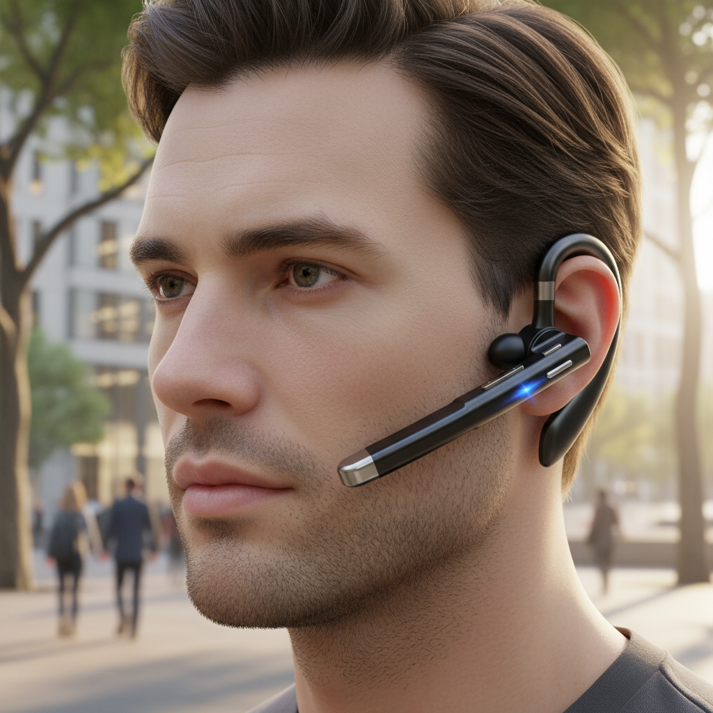 Bluetooth-koptelefoon met microfoon — afbeelding 1