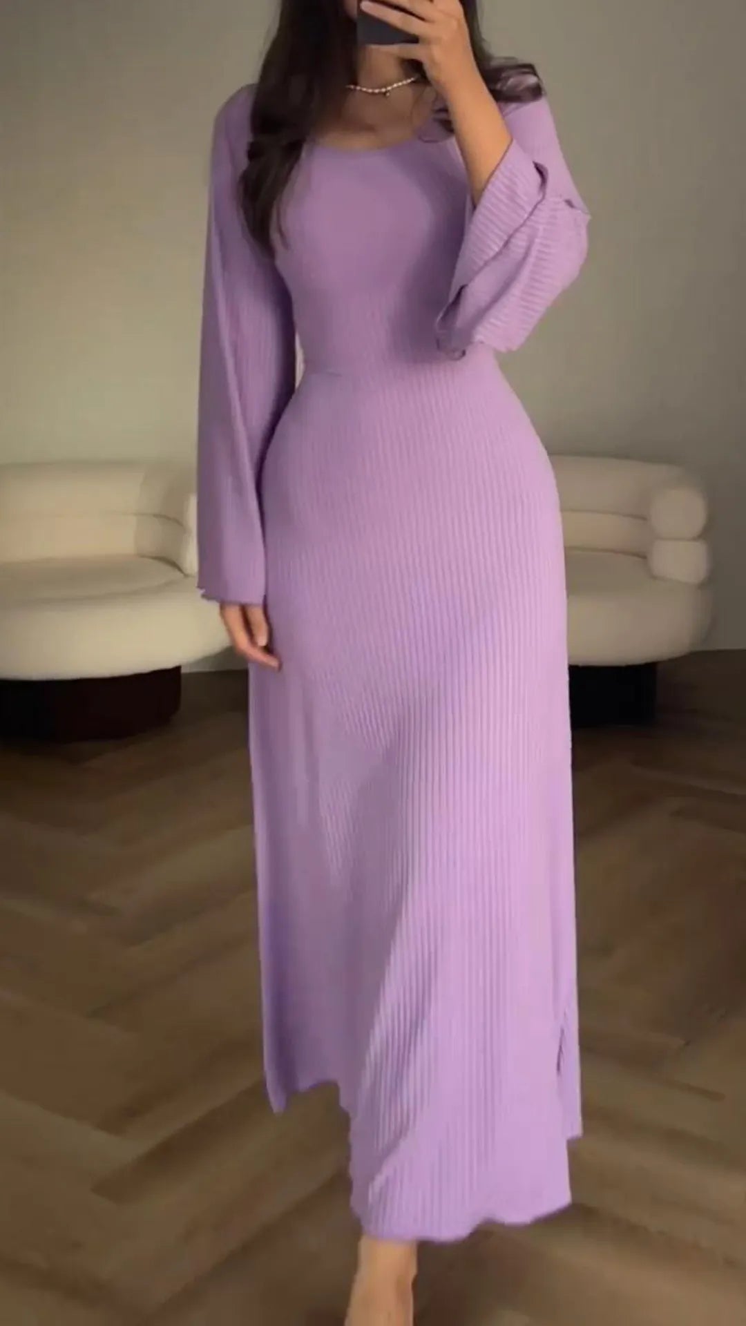Bodycon maxi jurk met vetersluiting