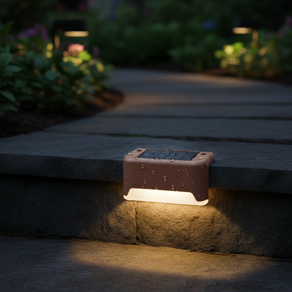 Op zonne-energie werkende led-trapverlichting
