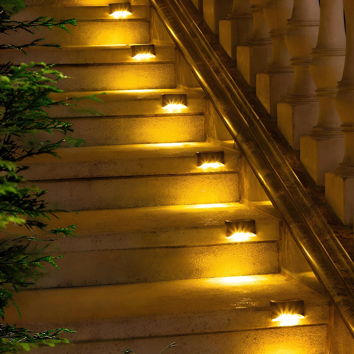 Op zonne-energie werkende led-trapverlichting