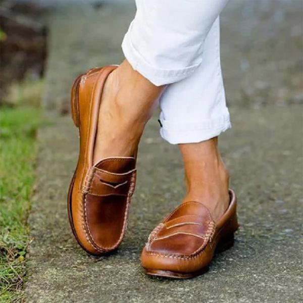 Klassieke damespennyloafers met flexibele uitvoering