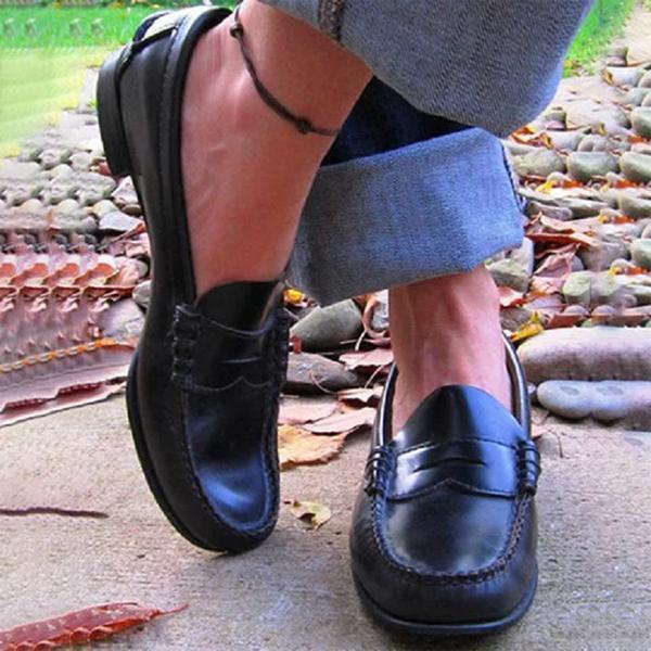 Klassieke damespennyloafers met flexibele uitvoering