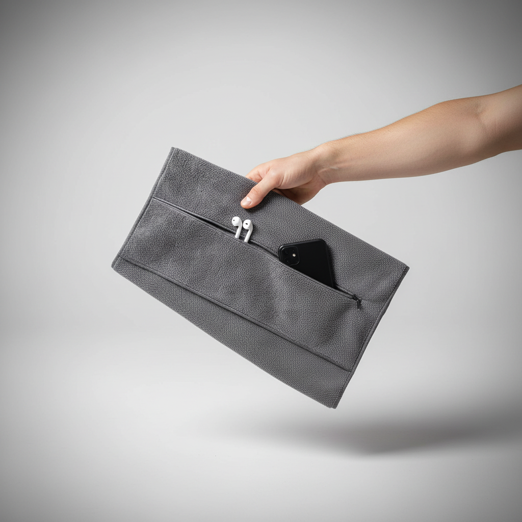 Sporthanddoek met rits