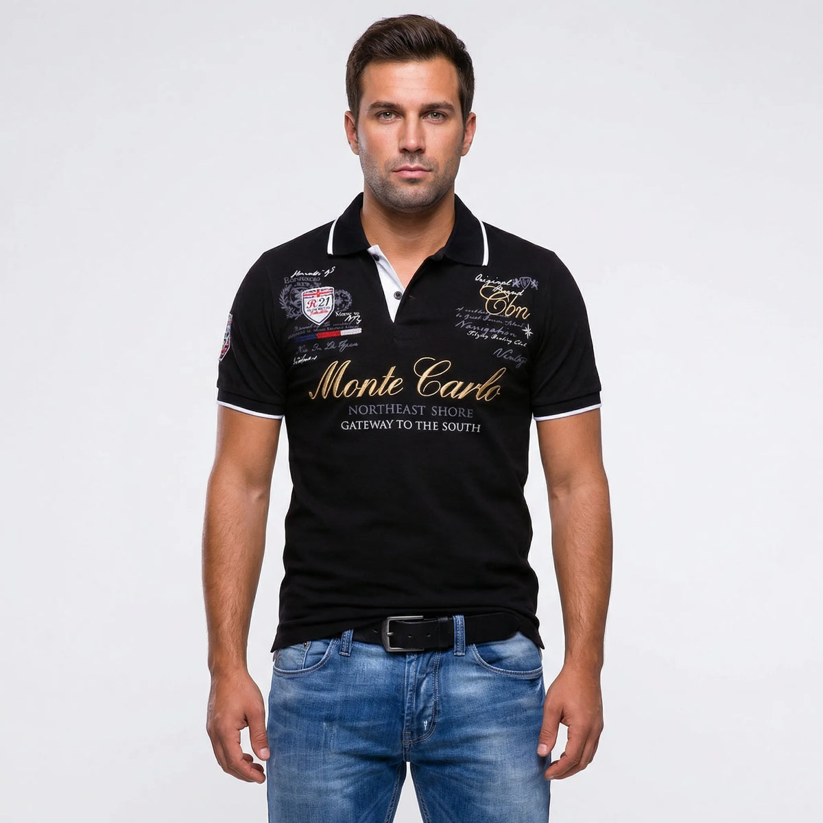 Sportief-elegant poloshirt met kraag