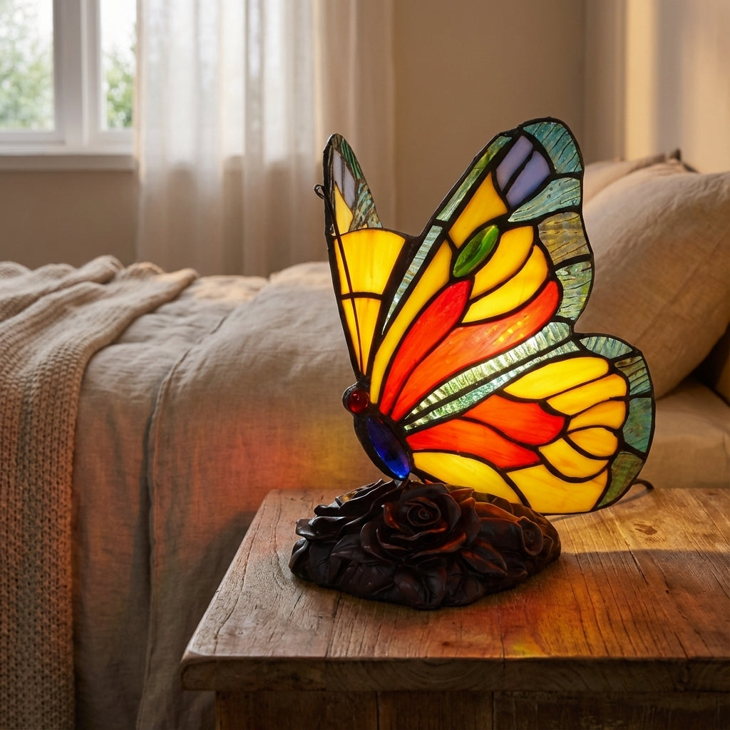 Lamp in glas-in-loodstijl