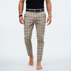 Gestreepte chino broek
