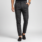Gestreepte chino broek