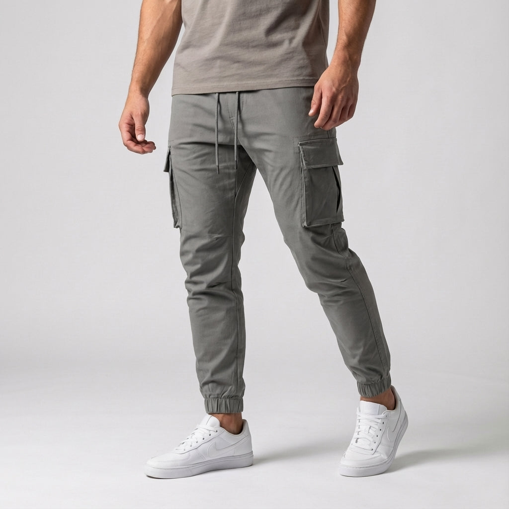 Stretch jogger met cargo zakken