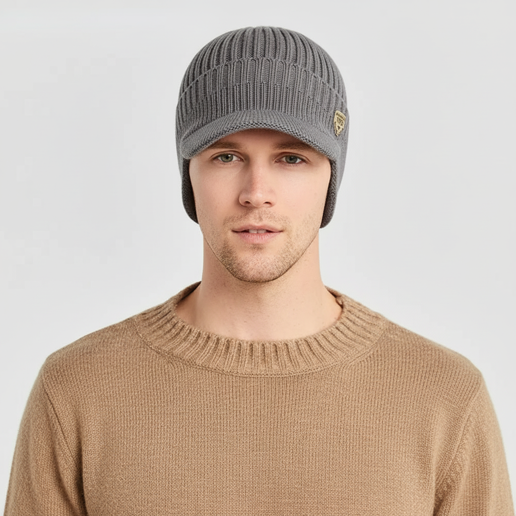 Strickmuts met oorkleppen