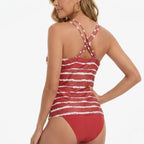 Gestreepte tankini-set