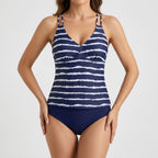Gestreepte tankini-set